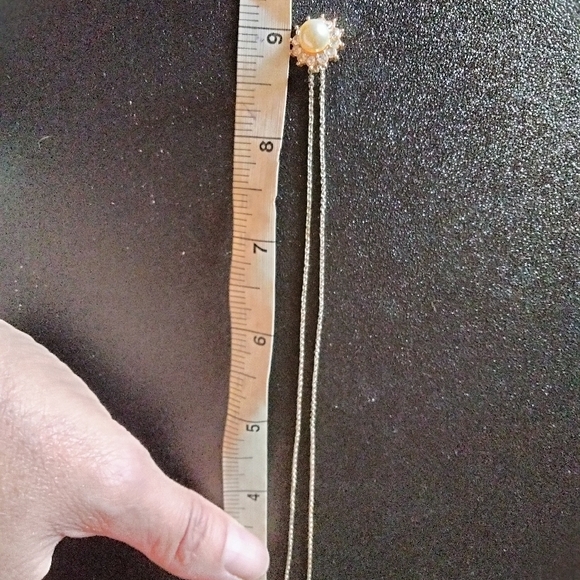 🐰🎉Vintage Elegant Pearl and Crystal Snowflake Pendant Necklace - Picture 5 of 5